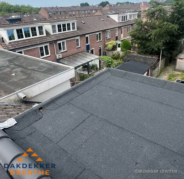 Dakinspectie plat dak aanbouw in Drenthe